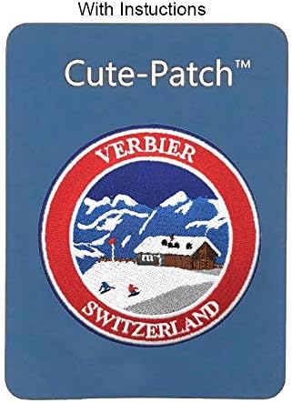 Aranyos-Javítás Ski Verbier Svájc Hímzett Vasalót Varrni a Patch Svájci Utazási Szuvenír