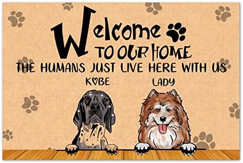 Üdvözöljük A Haza, Az Emberek Csak Itt Él Velünk Belül Kívül Bejegyzés Személyre szabott Kutyák Nevét Kutya Mancsa Lábnyom